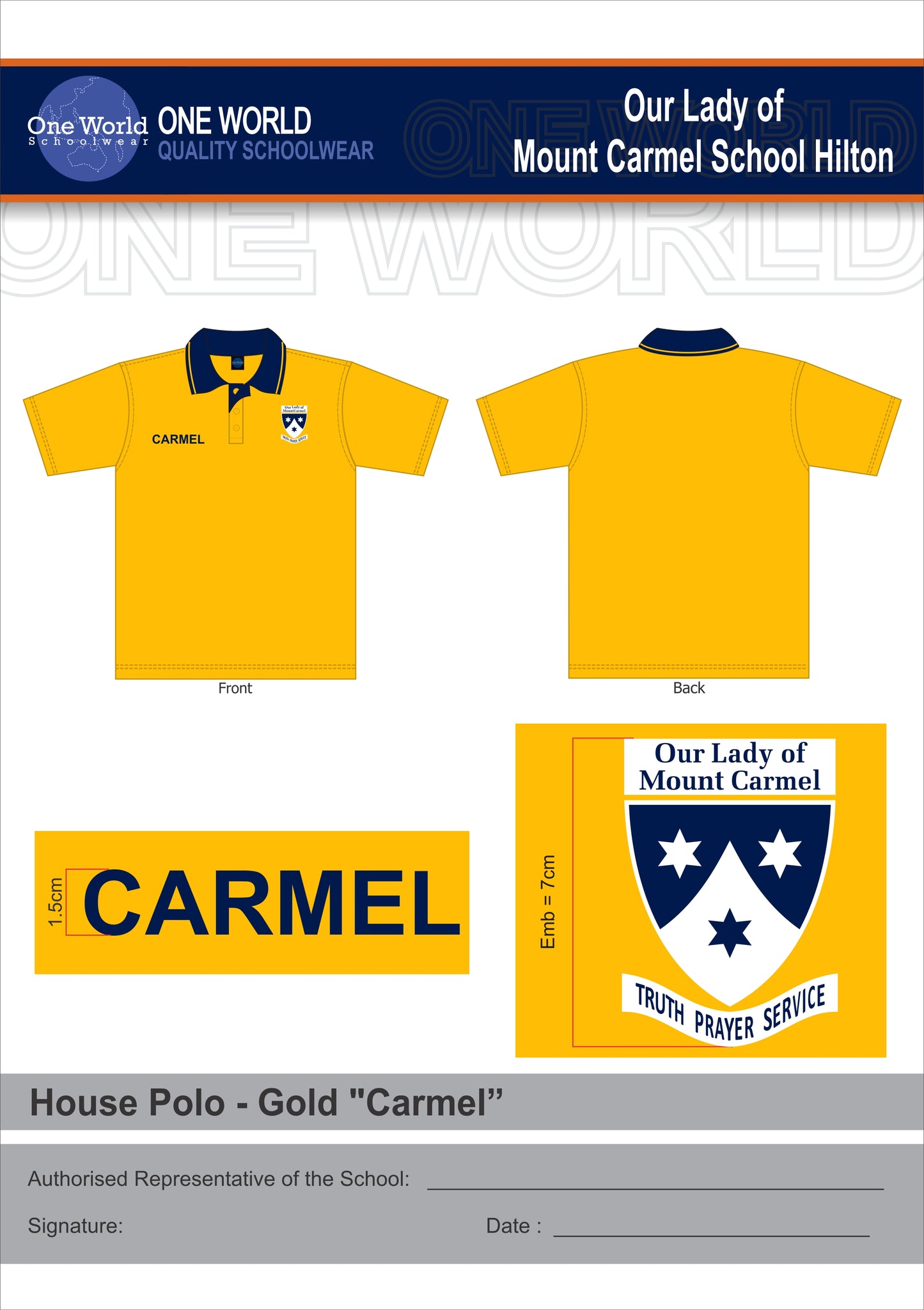 House Polos - Carmel (Gold)